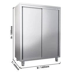 Geschirrschrank PREMIUM - 1400x600mm - Mit 2 Schiebetüren - Höhe: 1800mm