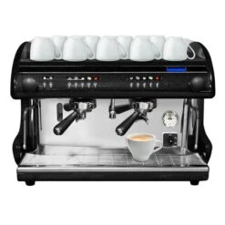 Siebträger-/ Espressomaschine - 2 Gruppig - Schwarz -Küchenbedarf Discounter KC2S coffee cups ebc3