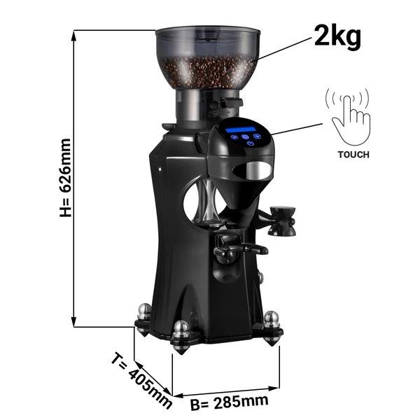 Kaffeemühle - Schwarz - Touch - 2kg - 356 Watt - 45dB 1 Kaffeemühle - Schwarz - Touch - 2kg - 356 Watt - 45dB