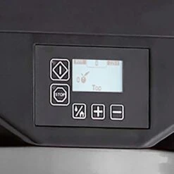 Elektrische Orangenpresse - Silber - Automatische Zufuhr -Küchenbedarf Discounter OBZ detail display silver 84a8