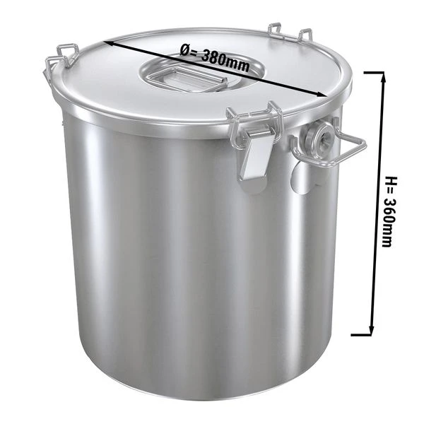 Speisebehälter Mit Deckel - Ø 38 Cm 1 Speisebehälter Mit Deckel - Ø 38 Cm