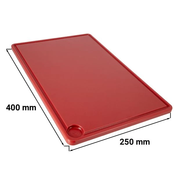 Schneidebrett Mit Saftrille - 25 X 40 Cm - Rot 1 Schneidebrett Mit Saftrille - 25 X 40 Cm - Rot