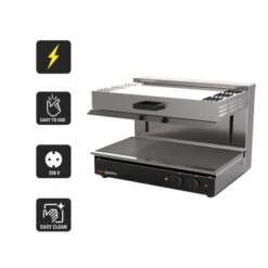 Pita Ofen/ Salamander SPEZIAL - Mit Höhenverstellbarem Heizkörper - 0,65 M - Überbackgerät - Toaster -Küchenbedarf Discounter SMI65 icons b241 1