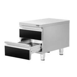 Schubladenschrank - Schwarz-Titan - 400x560mm - 2 Schubladen -Küchenbedarf Discounter SS2K456 2 313f