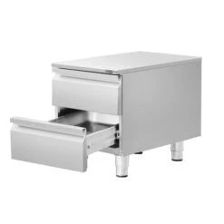 Schubladenschrank - Edelstahl - 400x560mm - 2 Schubladen 9 Schubladenschrank - Edelstahl - 400x560mm - 2 Schubladen -Küchenbedarf Discounter SS2K456 E 2 49e1