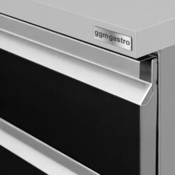 Schubladenschrank - Schwarz-Titan - 400x560mm - 2 Schubladen -Küchenbedarf Discounter SS2K466 detail 1 458d 1
