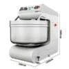 Bäckerei-Spiralteigknetmaschine - 205 Liter / 130 Kg - 2 Geschwindigkeiten - Mit Festem Kessel - 2 Motoren