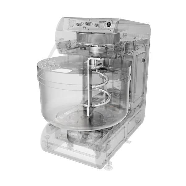 Bäckerei-Spiralteigknetmaschine 70 Liter / 40 Kg - 2 Geschwindigkeiten - Mit Festem Kessel - 2 Motoren 6 Bäckerei-Spiralteigknetmaschine 70 Liter / 40 Kg - 2 Geschwindigkeiten - Mit Festem Kessel - 2 Motoren – Bild 6