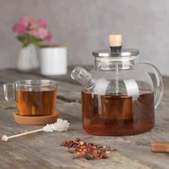 BEEM Teekanne Aus Glas - Mit Siebeinsatz - 1,5 Liter -Küchenbedarf Discounter TKGSBE15 13 ad28