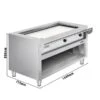 Gas Teppanyaki Grill - 8,5 KW - Glatte Bratplatte