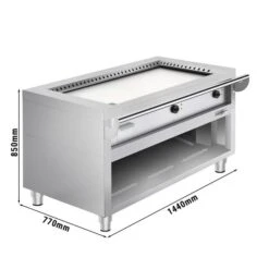 Gas Teppanyaki Grill - 8,5 KW - Glatte Bratplatte