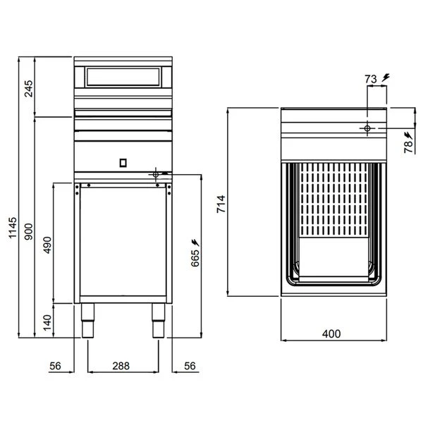 Frittenwanne - 1,1 KW - 1x GN 1/1 3 Frittenwanne - 1,1 KW - 1x GN 1/1 – Bild 3