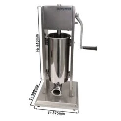 Manueller Wurstfüller - 4,5 Liter - Edelstahl