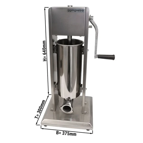 Manueller Wurstfüller - 4,5 Liter - Edelstahl 1 Manueller Wurstfüller - 4,5 Liter - Edelstahl
