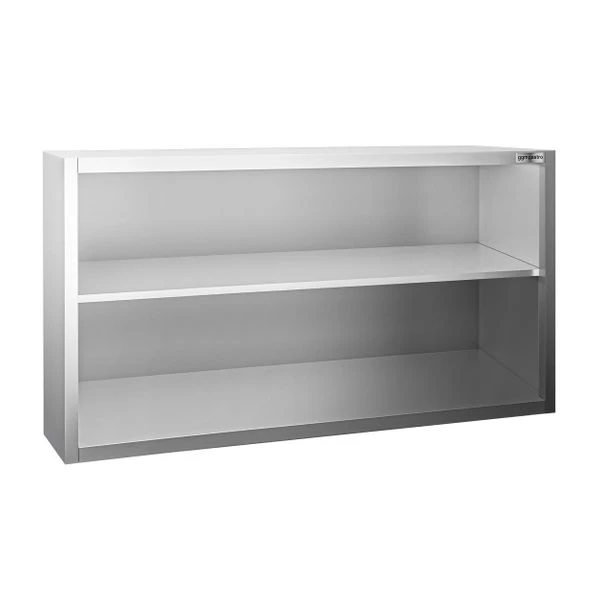 Edelstahl Wandhängeschrank PREMIUM - 1600x400mm - Ohne Schiebetür - 800mm Hoch 2 Edelstahl Wandhängeschrank PREMIUM - 1600x400mm - Ohne Schiebetür - 800mm Hoch – Bild 2