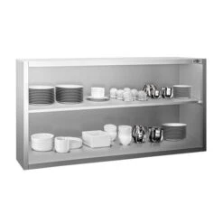 Edelstahl Wandhängeschrank PREMIUM - 1800x400mm - Ohne Schiebetür - 800mm Hoch 8 Edelstahl Wandhängeschrank PREMIUM - 1800x400mm - Ohne Schiebetür - 800mm Hoch -Küchenbedarf Discounter WOK188 2 a430