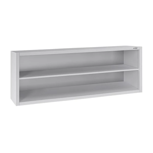 Edelstahl Wandhängeschrank ECO - 2000x400mm - Ohne Schiebetür - 650mm Hoch 2 Edelstahl Wandhängeschrank ECO - 2000x400mm - Ohne Schiebetür - 650mm Hoch – Bild 2