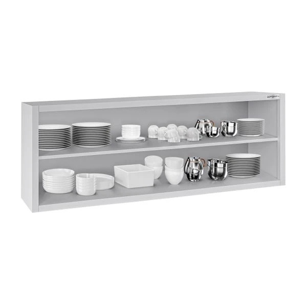 Edelstahl Wandhängeschrank ECO - 2000x400mm - Ohne Schiebetür - 650mm Hoch 3 Edelstahl Wandhängeschrank ECO - 2000x400mm - Ohne Schiebetür - 650mm Hoch – Bild 3