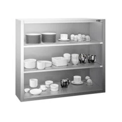 Edelstahl Wandhängeschrank PREMIUM - 800x400mm - Ohne Flügeltür - 1000mm Hoch -Küchenbedarf Discounter WOK810 2 ebee