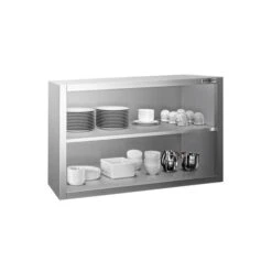 Edelstahl Wandhängeschrank PREMIUM - 800x400mm - Ohne Flügeltür - 650mm Hoch -Küchenbedarf Discounter WOK84 2 b4db