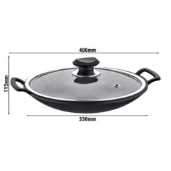Wok Ø 300 Mm Antihaft Mit Glasdeckel