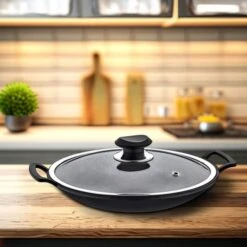 Wok Ø 300 Mm Antihaft Mit Glasdeckel 5 Wok Ø 300 Mm Antihaft Mit Glasdeckel -Küchenbedarf Discounter WOM mage 1 7505