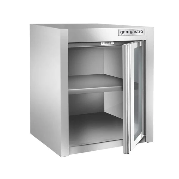 Edelstahl Wandhängeschrank - 600x400mm - Mit Glasflügeltür - 650mm Hoch 4 Edelstahl Wandhängeschrank - 600x400mm - Mit Glasflügeltür - 650mm Hoch – Bild 4