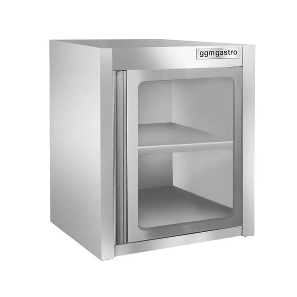 Edelstahl Wandhängeschrank - 600x400mm - Mit Glasflügeltür - 650mm Hoch 3 Edelstahl Wandhängeschrank - 600x400mm - Mit Glasflügeltür - 650mm Hoch – Bild 3
