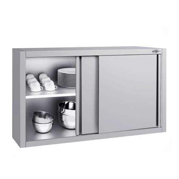 Edelstahl Wandhängeschrank ECO - 1000x400mm - Mit Schiebetür - 650mm Hoch 3 Edelstahl Wandhängeschrank ECO - 1000x400mm - Mit Schiebetür - 650mm Hoch – Bild 3