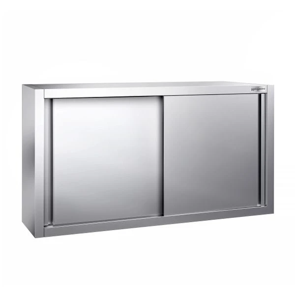 Edelstahl Wandhängeschrank PREMIUM - 1200x400mm - Mit Schiebetür - 650mm Hoch 2 Edelstahl Wandhängeschrank PREMIUM - 1200x400mm - Mit Schiebetür - 650mm Hoch – Bild 2