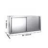 Edelstahl Wandhängeschrank PREMIUM - 1400x400mm - Mit Schiebetür - 650mm Hoch