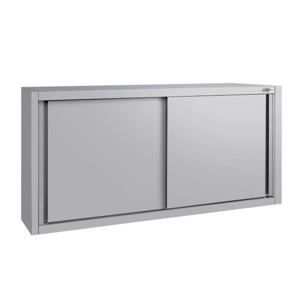 Edelstahl Wandhängeschrank ECO - 1400x400mm - Mit Schiebetür - 650mm Hoch 2 Edelstahl Wandhängeschrank ECO - 1400x400mm - Mit Schiebetür - 650mm Hoch – Bild 2