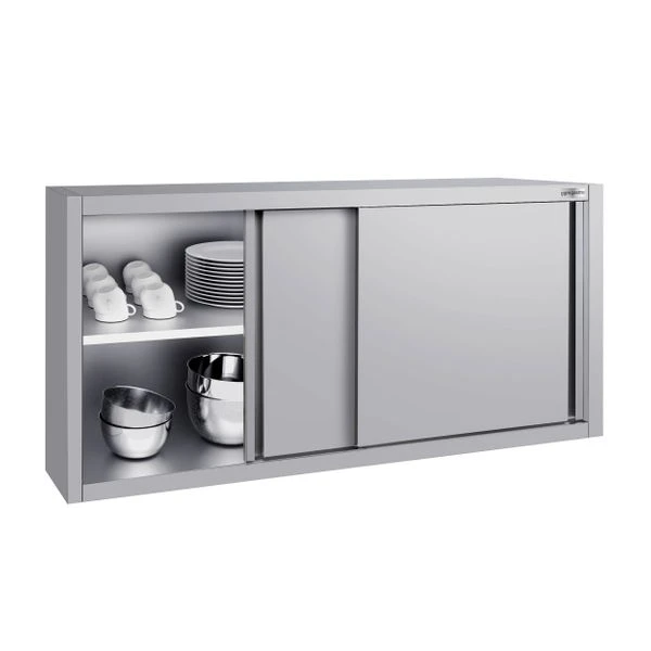 Edelstahl Wandhängeschrank ECO - 1400x400mm - Mit Schiebetür - 650mm Hoch 3 Edelstahl Wandhängeschrank ECO - 1400x400mm - Mit Schiebetür - 650mm Hoch – Bild 3