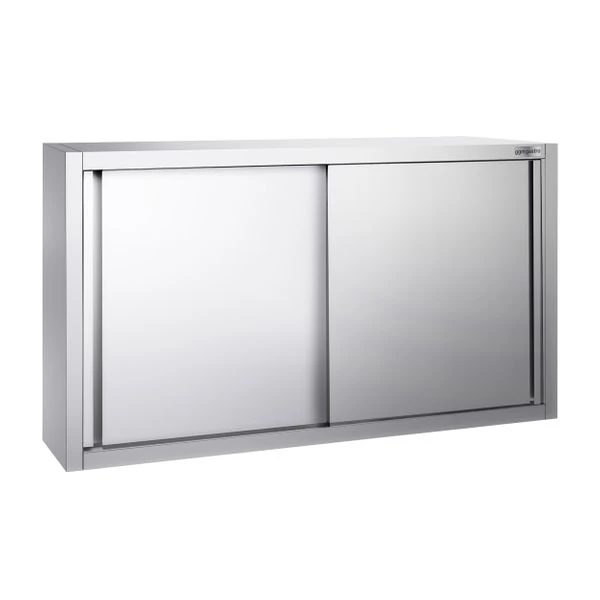 Edelstahl Wandhängeschrank PREMIUM - 1400x400mm - Mit Schiebetür - 800mm Hoch 2 Edelstahl Wandhängeschrank PREMIUM - 1400x400mm - Mit Schiebetür - 800mm Hoch – Bild 2
