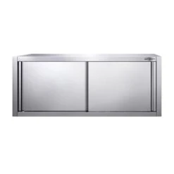 Edelstahl Wandhängeschrank PREMIUM - 1600x400mm - Mit Schiebetür - 650mm Hoch -Küchenbedarf Discounter WSK164 3 ea14