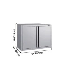 Edelstahl Wandhängeschrank ECO - 800x400mm - Mit Flügeltür - 650mm Hoch