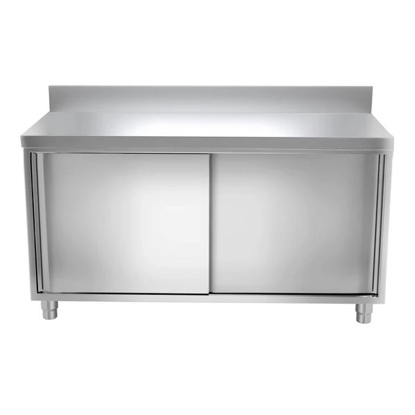 Edelstahl Arbeitsschrank PREMIUM - 1800x700mm - Mit Schiebetür & Aufkantung 4 Edelstahl Arbeitsschrank PREMIUM - 1800x700mm - Mit Schiebetür & Aufkantung – Bild 4