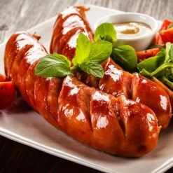 Elektrogrill Bratplatte - 3 KW 6 Elektrogrill Bratplatte - 3 KW -Küchenbedarf Discounter detail sausages c901 2