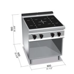 Infrarotherd - 16 KW - 4 Kochfelder -Küchenbedarf Discounter eib899m ma af67