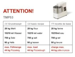 Teigknetmaschine - 53 Liter / 44 Kg - Mit Festem Kessel 13 Teigknetmaschine - 53 Liter / 44 Kg - Mit Festem Kessel -Küchenbedarf Discounter tmp53 c9ed